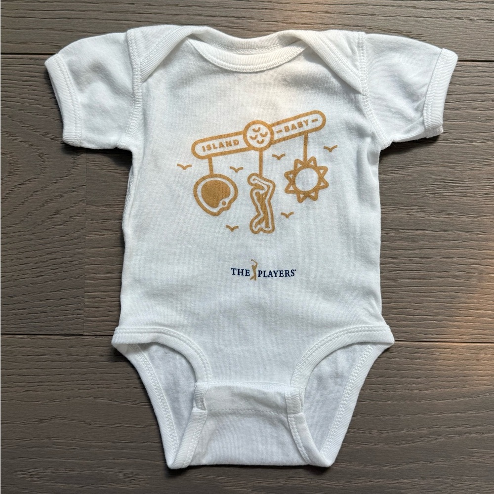 White and Gold Baby Bodysuit